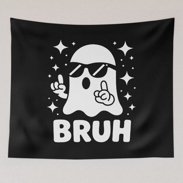 Item preview, Cool Bruh Ghost with Sunglasses Funny Halloween designed and sold by GiaoCalonas.