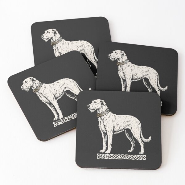 Item preview, Irish Wolfhound – Celtic Knot Linocut designed and sold by Odd World.