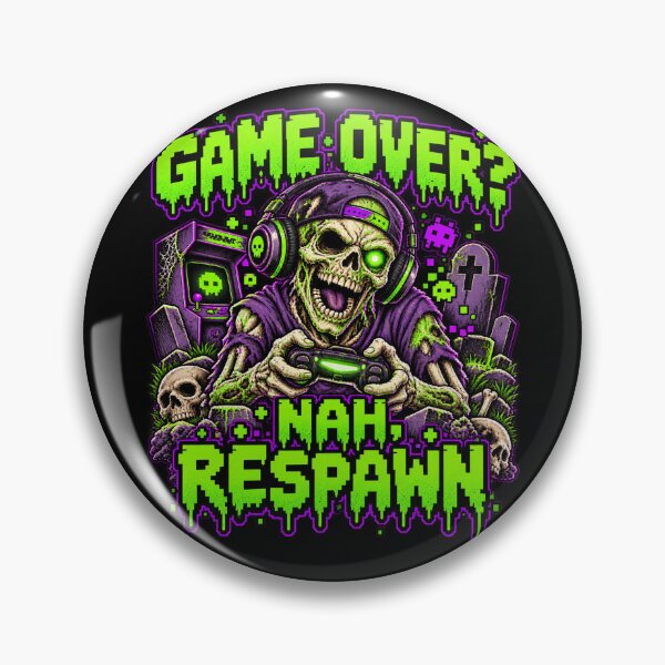 Item preview, Game Over? Nah, Respawn Zombie T-Shirt Design designed and sold by THAT-ONE-TEE.