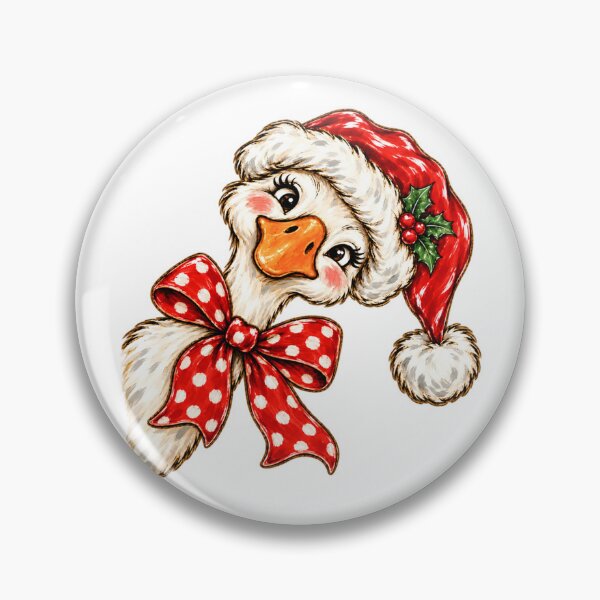 Item preview, Christmas Goose with Red Polka Dot Bow designed and sold by JolinChinn.