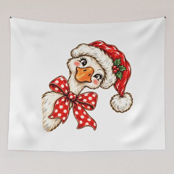 Item preview, Christmas Goose with Red Polka Dot Bow designed and sold by JolinChinn.