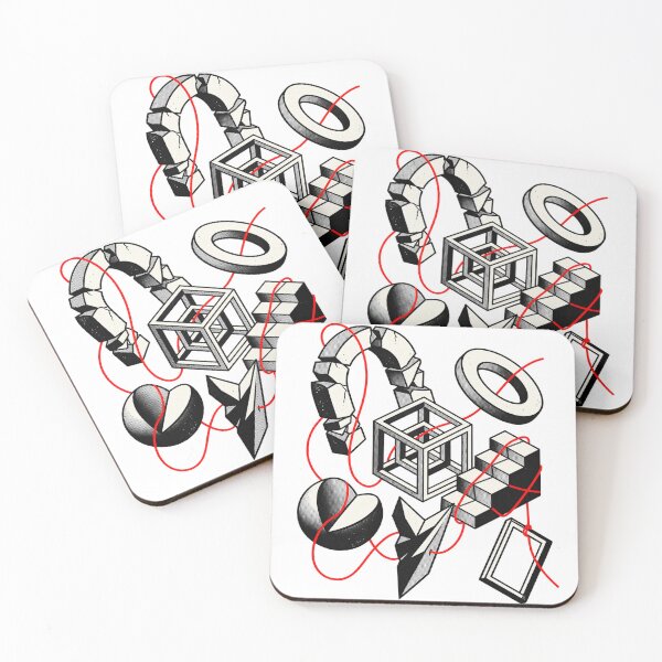 Item preview, Impossible Geometry – Red Thread Surrealism designed and sold by RobertArt08.