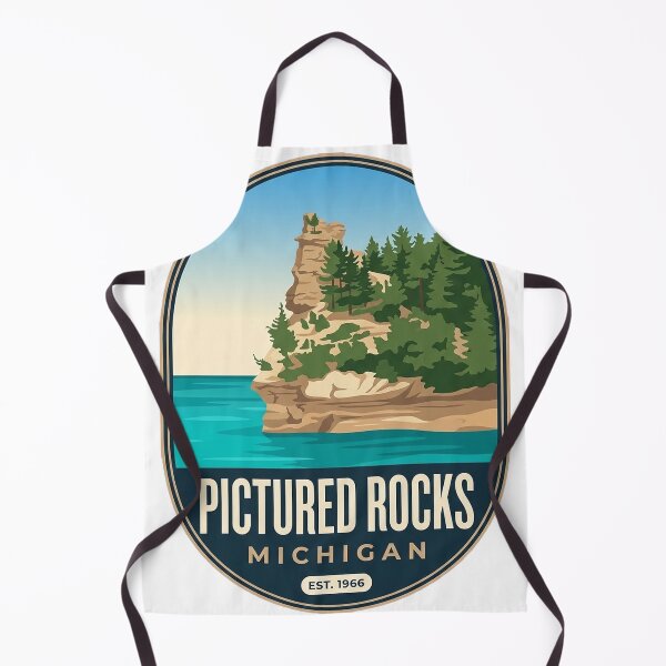 Item preview, Pictured Rocks Michigan Miners Castle Oval Badge Sticker designed and sold by DetourDgn.