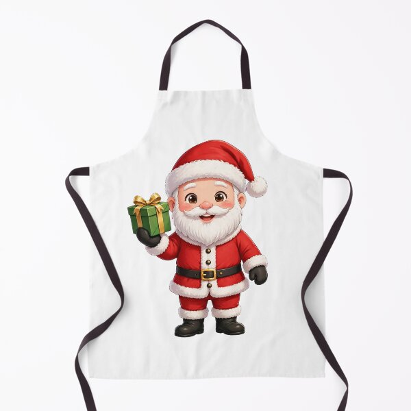 Aperçu de l'œuvre Petit Père Noël mignon avec cadeau vert créée et vendue par DANDACHA .