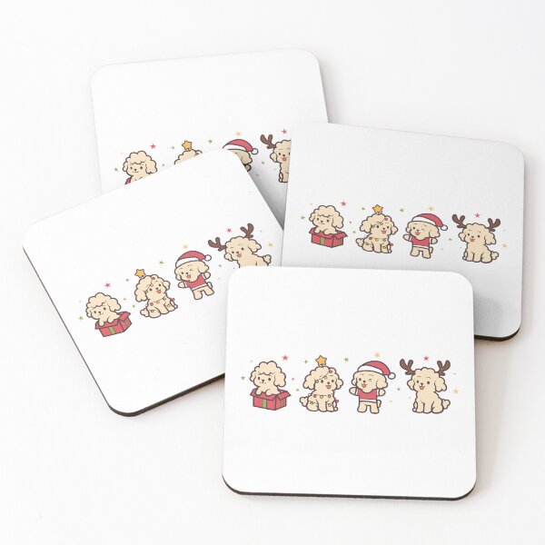 Item preview, Cute Christmas Poodles – Festive Dog Collection designed and sold by Sed94.
