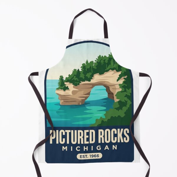 Item preview, Pictured Rocks Michigan Grand Portal Arch Badge Sticker designed and sold by DetourDgn.