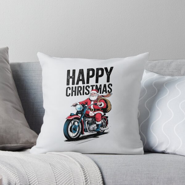 Item preview, Happy Christmas Santa Claus Biker Black Typo designed and sold by LV-creator.