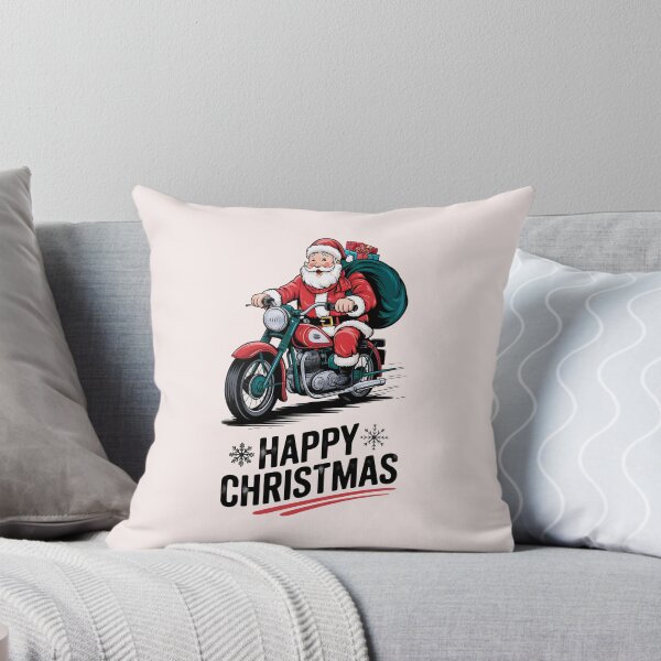Item preview, Santa Claus Biker Happy Christmas Retro Green Motorcycle designed and sold by LV-creator.