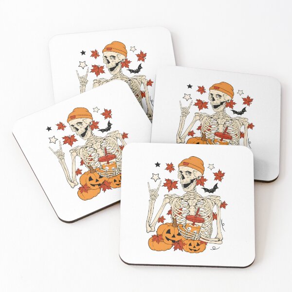 Item preview, Skeleton Pumpkin Spice Autumn Halloween Drink designed and sold by GiaoCalonas.
