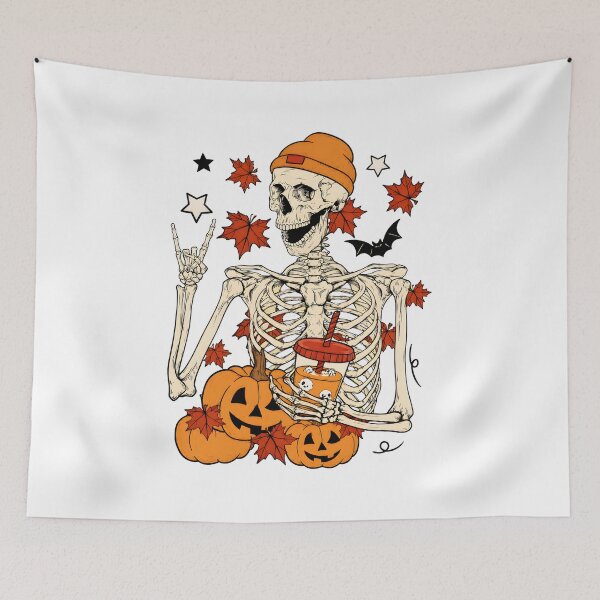 Item preview, Skeleton Pumpkin Spice Autumn Halloween Drink designed and sold by GiaoCalonas.