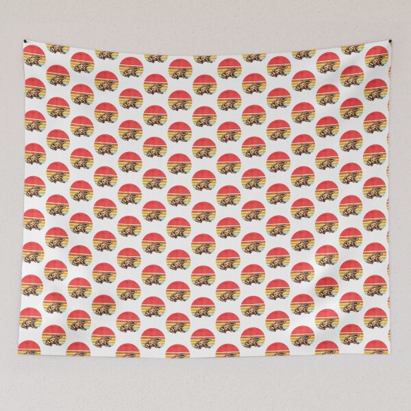 Item preview, Vintage Poison Dart Frog with Retro Sunset Design designed and sold by DN-SHOP.