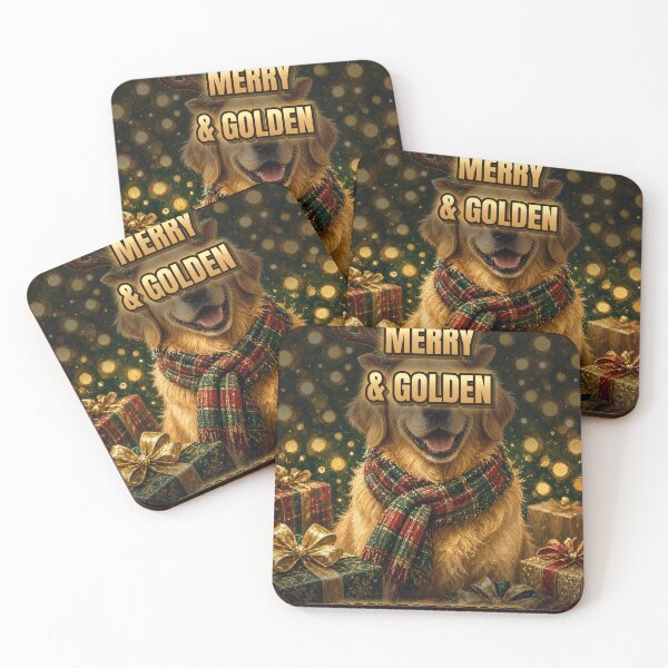 Item preview, Golden Retriever Christmas Shirt Merry and Golden Reindeer Dog All Over Print designed and sold by Ember Lane Designs.