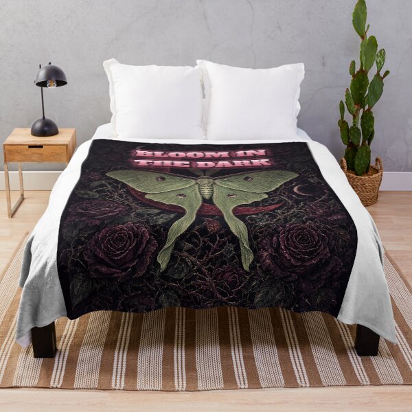 Item preview, Gothic Luna Moth Shirt Dark Floral Moon Roses Witchy All Over Print designed and sold by Ember Lane Designs.