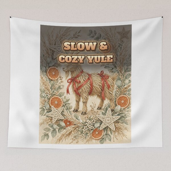 Item preview, Boho Christmas Shirt Scandinavian Yule Goat Dried Orange Eucalyptus All Over Print designed and sold by Ember Lane Designs.