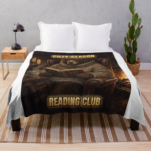 Item preview, Cozy Season Reading Club Shirt Bookish Bear Book Lover All Over Print designed and sold by Ember Lane Designs.