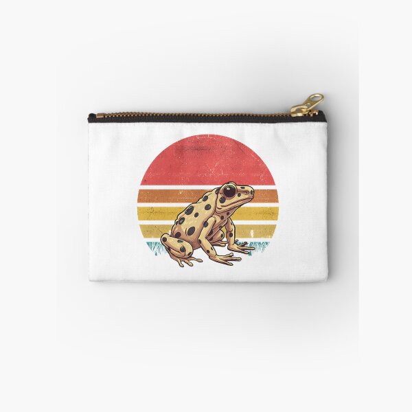 Item preview, Vintage Poison Dart Frog with Retro Sunset Background Design designed and sold by DN-SHOP.
