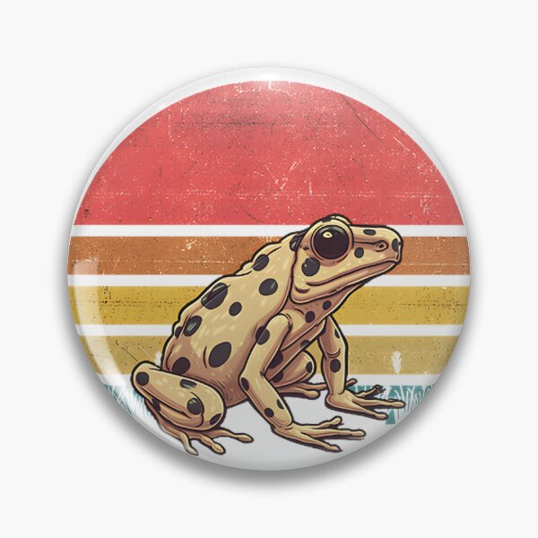 Item preview, Vintage Poison Dart Frog with Retro Sunset Background Design designed and sold by DN-SHOP.