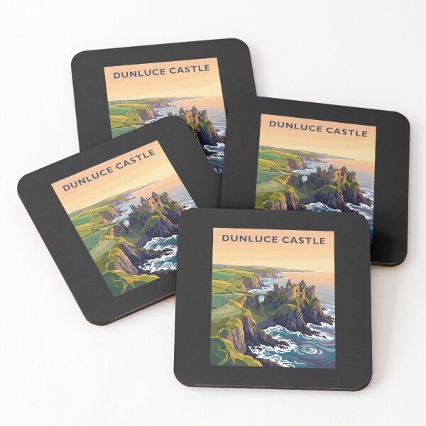 Item preview, Dunluce Castle – Vintage Northern Ireland Travel Poster designed and sold by Odd World.