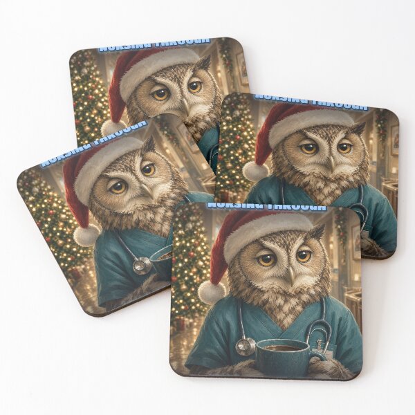 Item preview, Christmas Nurse Shirt Owl Nursing Through the Holidays Funny Nurse Gift All Over Print designed and sold by Ember Lane Designs.