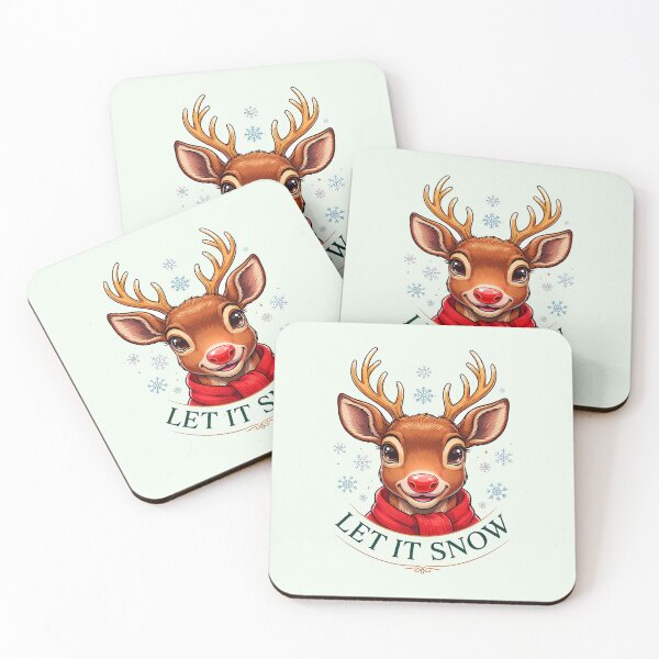 Item preview, Let It Snow Red-Nosed Reindeer and Scarf designed and sold by LV-creator.