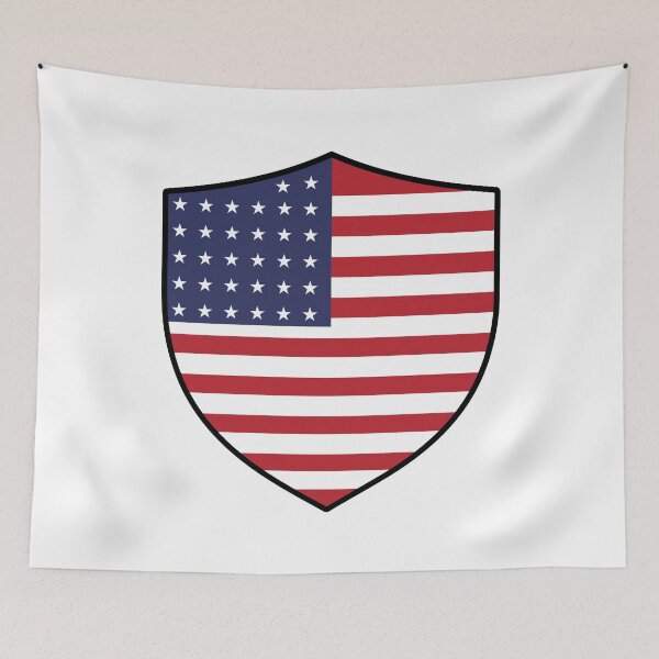 Item preview, American Flag Shield Patriotic USA Stars and Stripes designed and sold by FemmePod.
