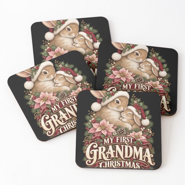 Item preview, Grandma's First Christmas Bunny Cuddle designed and sold by Art For You Studio.