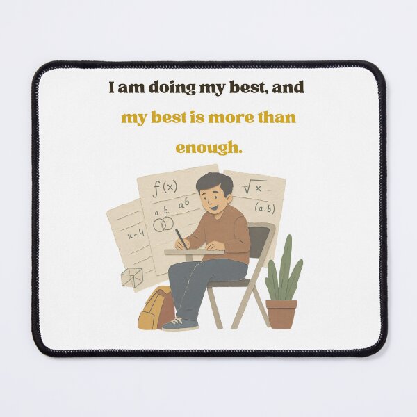 Item preview, I Am Doing My Best And My Best Is More Than Enough Cute Student Math Study Motivation Quote designed and sold by els-shop.