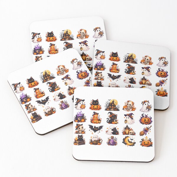 Item preview, Cute Halloween Sticker Sheet Collection, Spooky Autumn Vibes designed and sold by Rehnair.