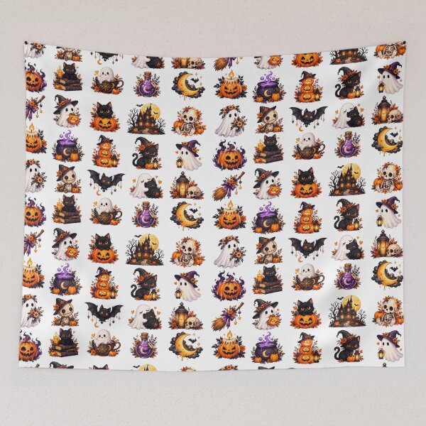 Item preview, Cute Halloween Sticker Sheet Collection, Spooky Autumn Vibes designed and sold by Rehnair.