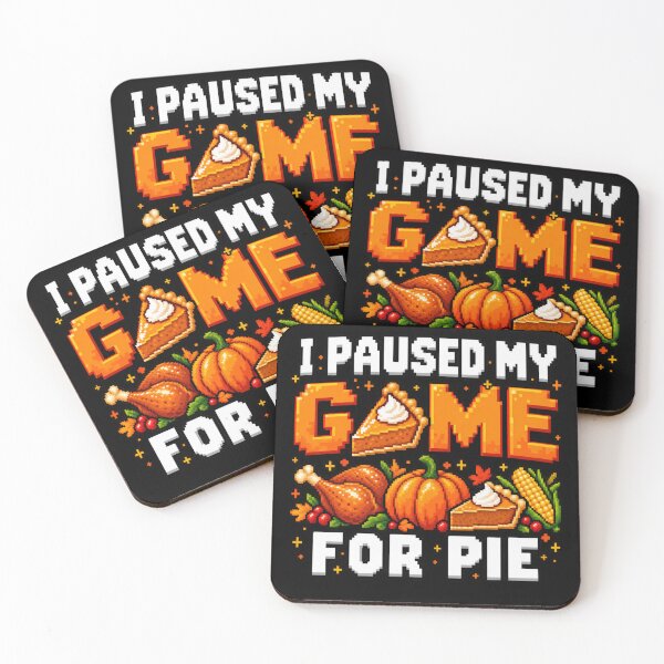 Item preview, I Paused My Game for Pie – Funny Thanksgiving Gamer, Video Game and Pumpkin Pie Humor designed and sold by Trendably.