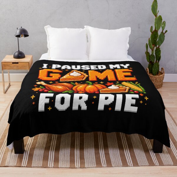 Item preview, I Paused My Game for Pie – Funny Thanksgiving Gamer, Video Game and Pumpkin Pie Humor designed and sold by Trendably.