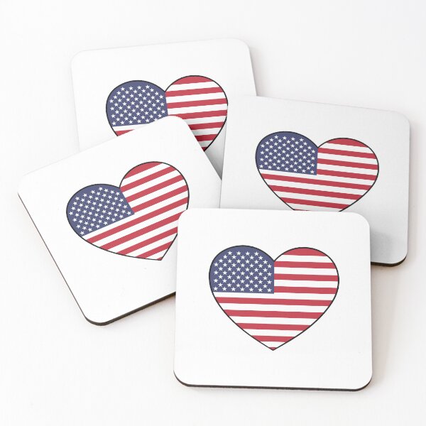 Item preview, American Flag Heart Patriotic USA Stars and Stripes designed and sold by FemmePod.