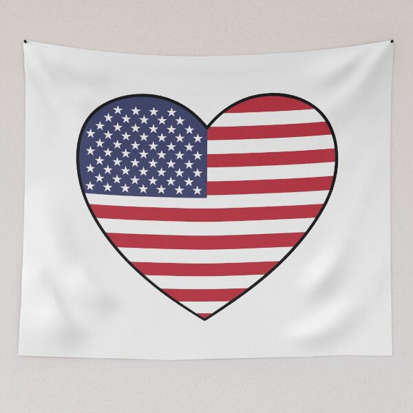 Item preview, American Flag Heart Patriotic USA Stars and Stripes designed and sold by FemmePod.