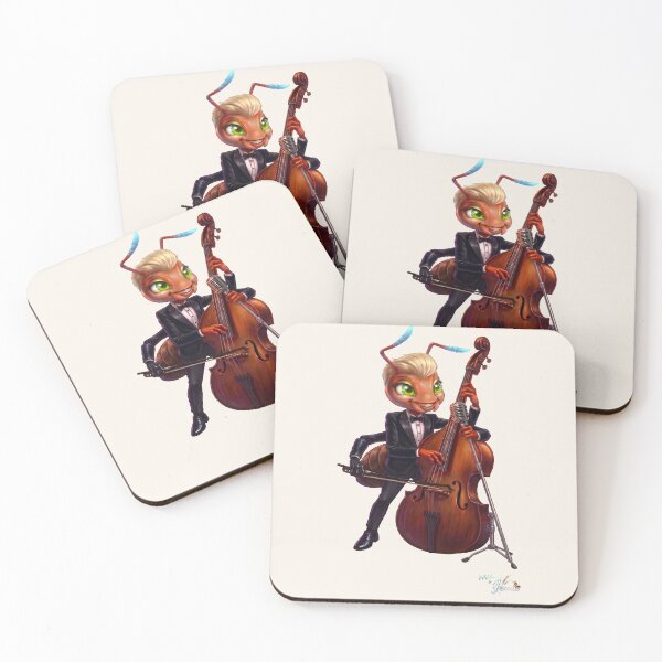 Item preview, MALÚ the Double Bass Ant | Funny Jazz Musician Gift designed and sold by HERMIE-design.
