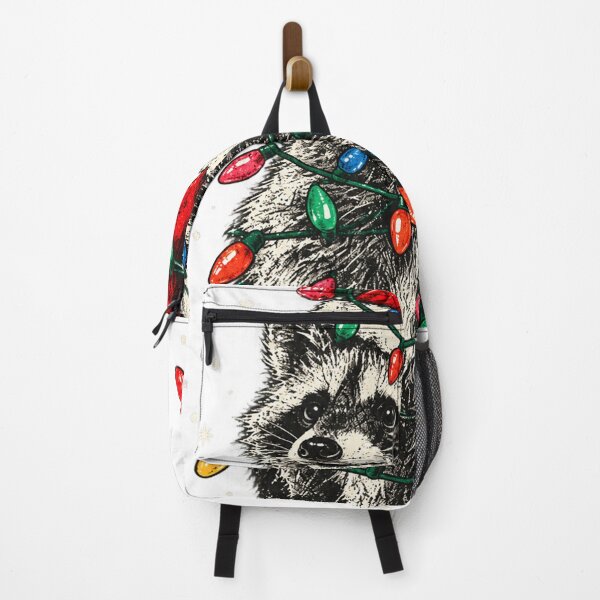 Item preview, Christmas Raccoon Wrapped in Colorful Lights designed and sold by Jone Cham.