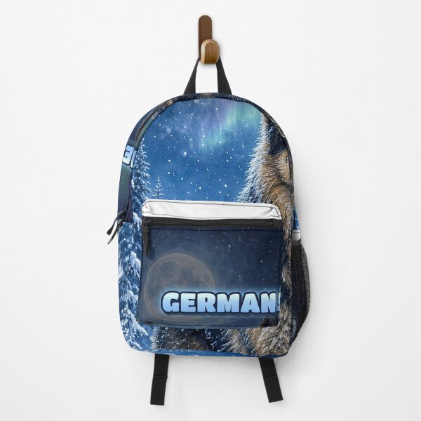 Item preview, German Shepherd Winter Shirt Loyal to the Core Snowy Aurora Forest All Over Print designed and sold by Ember Lane Designs.