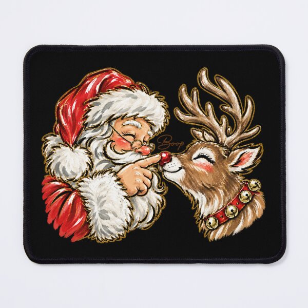 Item preview, Christmas Santa Booping a Reindeer Nose designed and sold by Jone Cham.