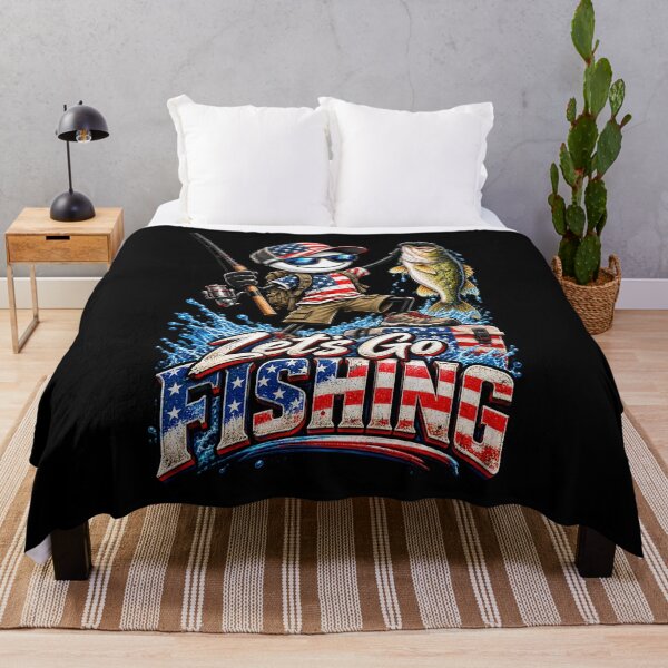 Item preview, Let's Go Fishing American Flag Fisherman Gift designed and sold by Ultimate Threads.