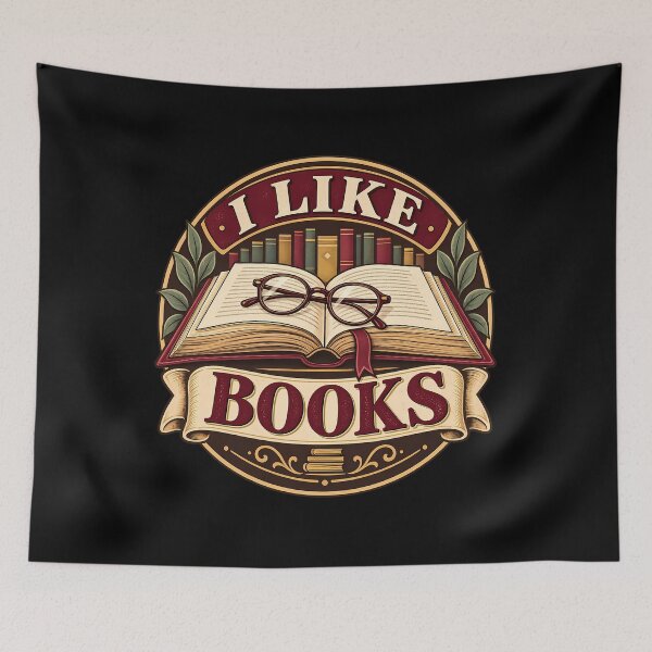 Item preview, I Like Books Open Book Glasses Bookworm Reader Library Vintage designed and sold by Photo-Sphere101.