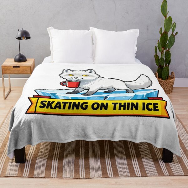 Item preview, Skating On Thin Ice - Arctic Fox Funny ADHD Anxiety Meme designed and sold by Arc2020.