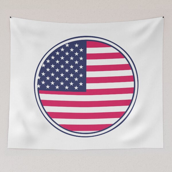 Item preview, American Flag Circle Patriotic USA Stars and Stripes designed and sold by FemmePod.