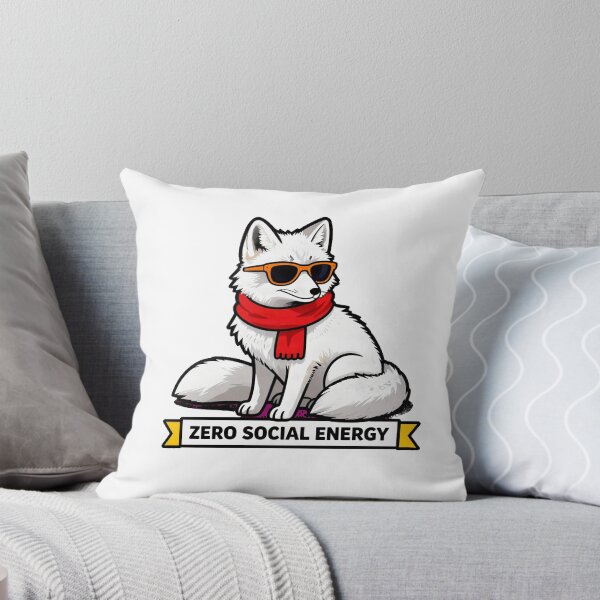 Item preview, Zero Social Energy - Funny Introvert Arctic Fox Aesthetic designed and sold by Arc2020.