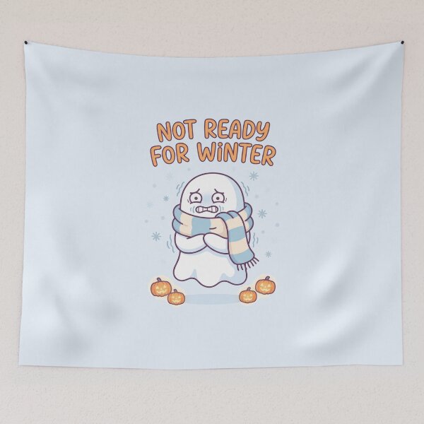 Item preview, Not Ready For Winter Cute Ghost Funny Art designed and sold by Fine-Arts-Lab.