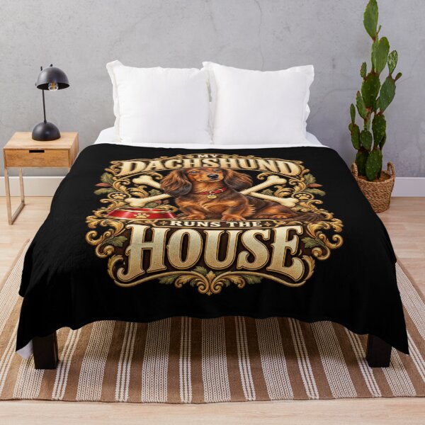 Item preview, My Dachshund Runs the House – Funny Dog Dad, Dachshund Lover and Sausage Dog Humor Design designed and sold by Trendably.