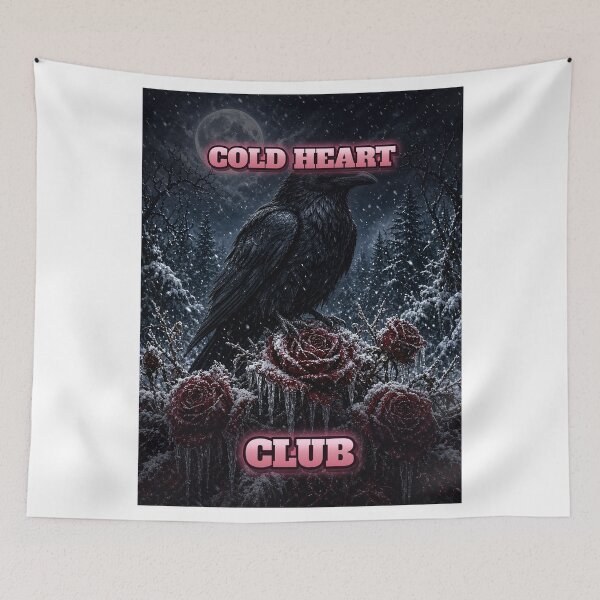 Item preview, Gothic Winter Raven Shirt Cold Heart Club Frozen Red Roses Full Moon All Over Print designed and sold by Ember Lane Designs.