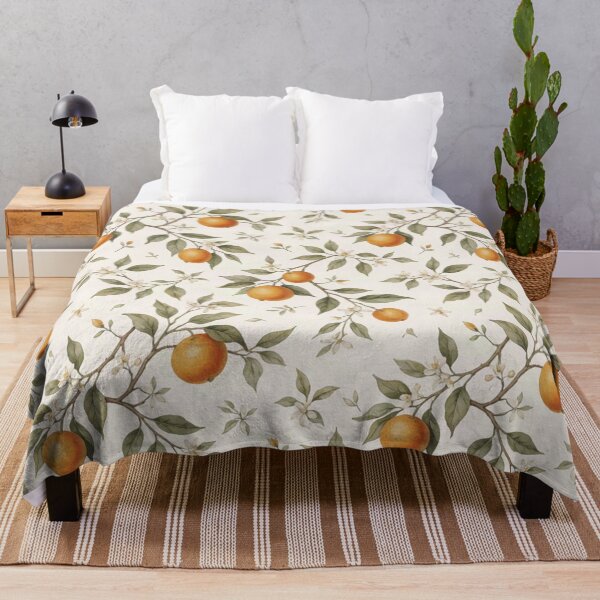 Item preview, Vintage Orange Blossom Botanical Pattern designed and sold by LenNo9881.