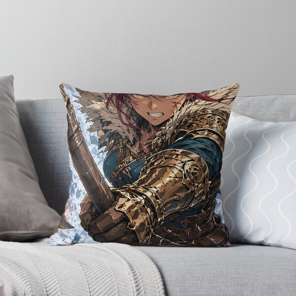 Item preview, Anime Warrior Shirt Original Shonen Style Flame Axe Winter Warrior Manga Art All Over Print designed and sold by Ember Lane Designs.