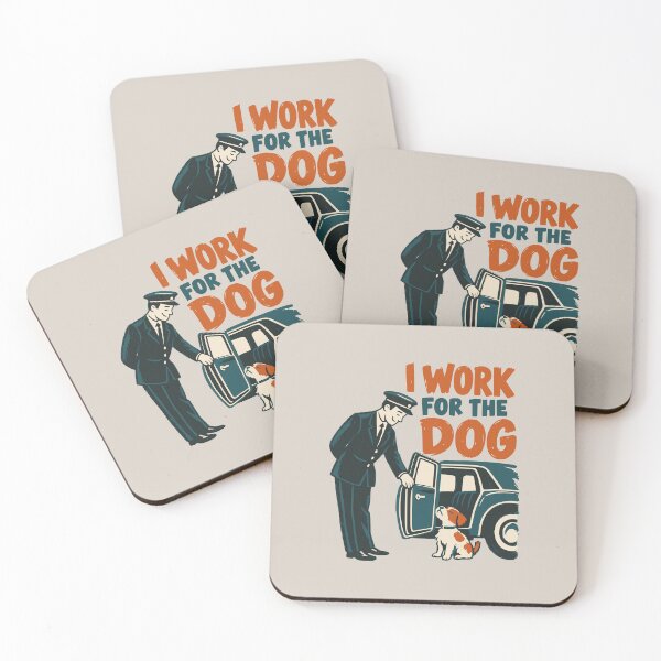 Item preview, I Work For The Dog Pet Owner Retro Design designed and sold by OpenFieldNotes.