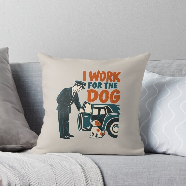 Item preview, I Work For The Dog Pet Owner Retro Design designed and sold by OpenFieldNotes.