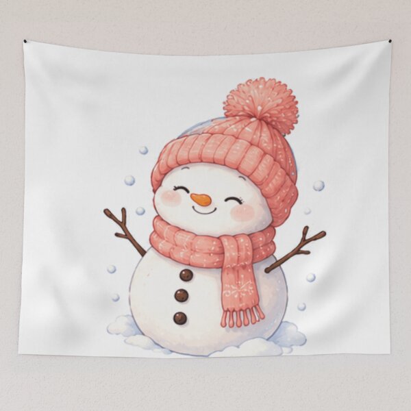 Item preview, Cute Christmas Snowman Sticker, Cozy Winter Pastel Clipart designed and sold by Rehnair.